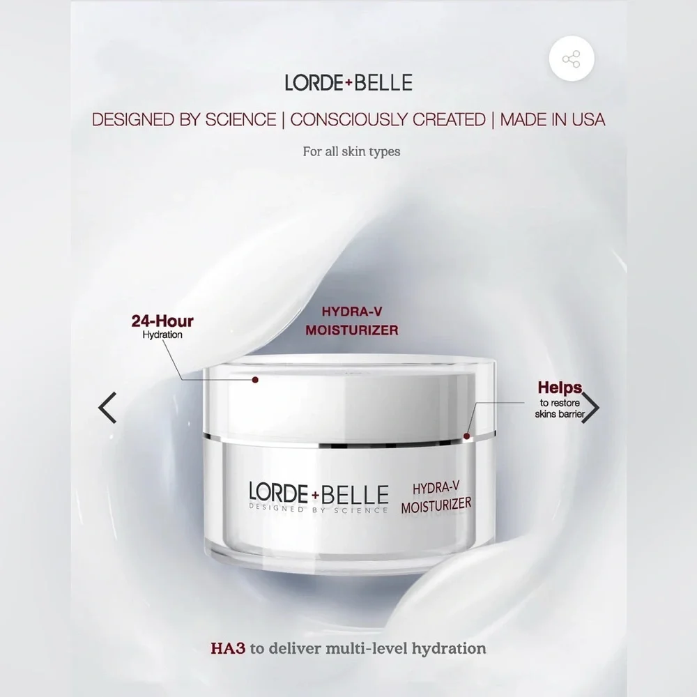 LORDE & BELLE Hydra-V Moisturizer - $89 Retail - New & Sealed no box